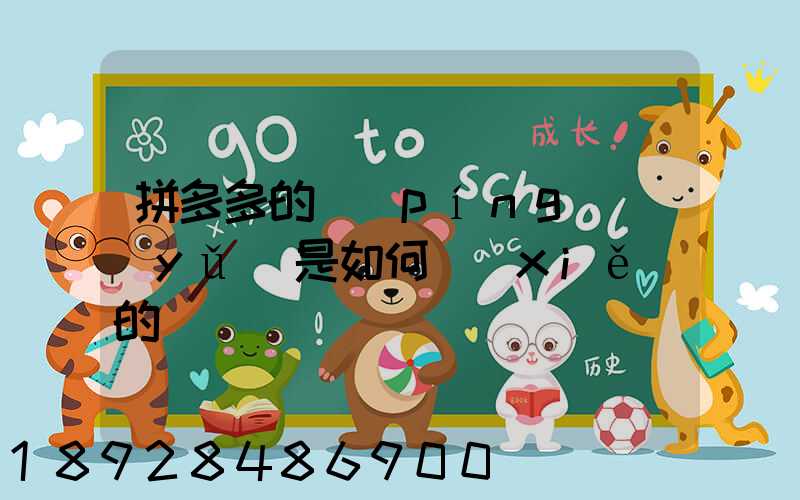 拼多多的評(píng)語(yǔ)是如何寫(xiě)的