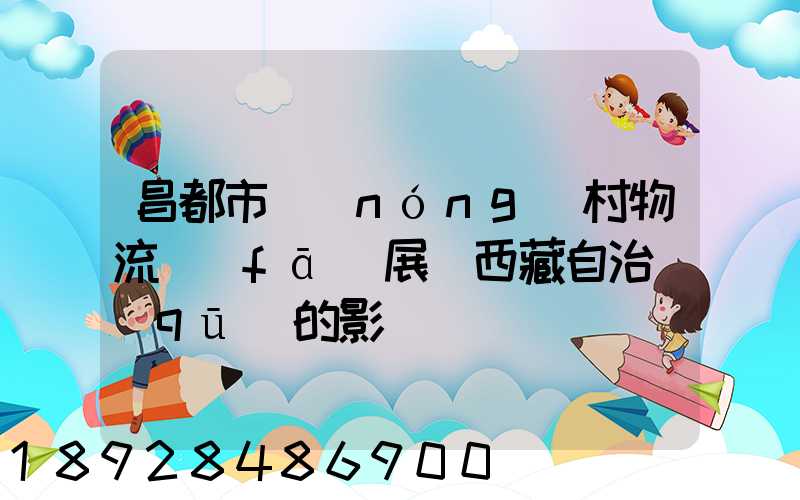 昌都市農(nóng)村物流發(fā)展對西藏自治區(qū)的影響