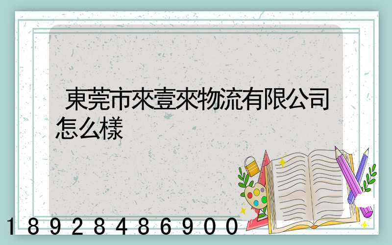 東莞市來壹來物流有限公司怎么樣