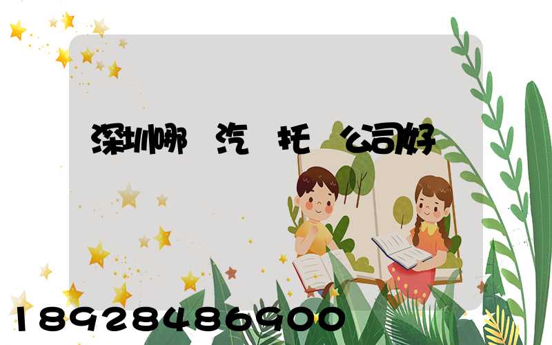 深圳哪個汽車托運公司好