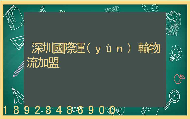 深圳國際運(yùn)輸物流加盟