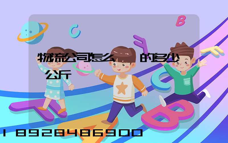 物流公司怎么計費的多少錢一公斤