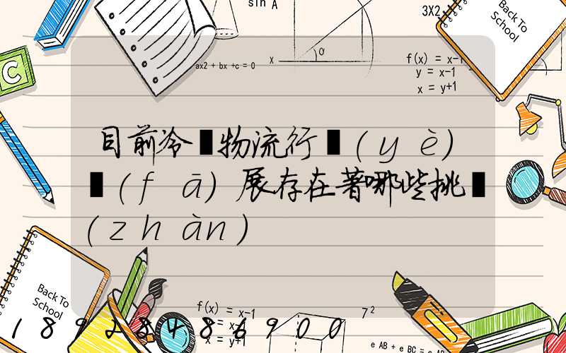 目前冷鏈物流行業(yè)發(fā)展存在著哪些挑戰(zhàn)